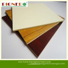 Glossy Melamine MDF Board with White Red Yellow Face